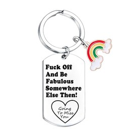 Tihnvk Funny Coworker Gifts Retirement Keychain for Colleague Farewell Going Away Leaving Gifts for Coworker Employee Volunteer Social Worker Colleague Keyring