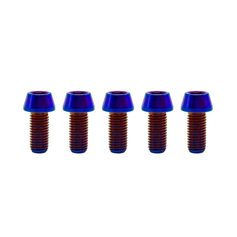 RISON-Titanium Pack of 5 Titanium Bicycle Stem Screws M5, Bicycle