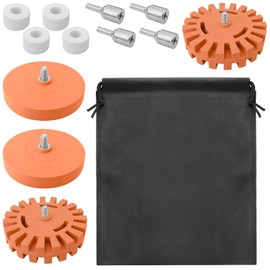 6 Pcs Decal Remover Eraser Wheel Tool Kit with 20mm & 25mm Wheels, with Adapter 4 inch Rubber Power Drill Eraser Wheel Adhesive Remover Wheel Tool Set for Cars, RV, Boats