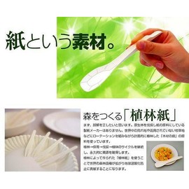 Paper Eco Spoon [Single Bag 3-Pack,] (Small) [100 mm] [100 Pieces] [Free Chlorine Bleach Eco-friendly Pulp]