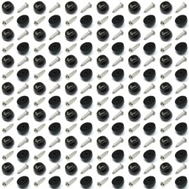 Cutting Board Feet with Stainless Screws, Black Round Non Slip Rubber Feet for Cutting Board, Furnitrue & Electronics, 200 Pack
