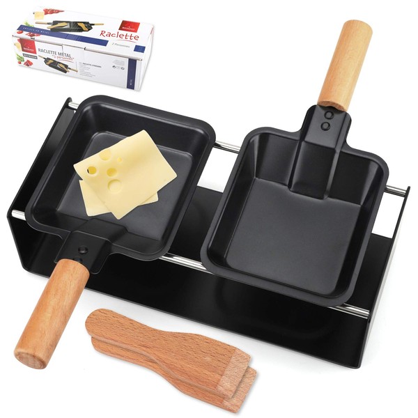 Raclette Grill Cheese Melter Non-Stick Raclette Grill Set Mini Cheese