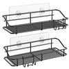 Nieifi Shower Caddy Shelf with Hooks Storage Rack Organizer Adhesive