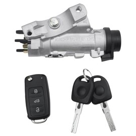 4B0905851P Ignition Lock Cylinder with Keys Compatible with VW Beetle 2006-2010 with Beetle Convertible 2003-2010 with Golf 1999-2004 with Jetta 1999-2005 with Jetta Wagon 2001-2004