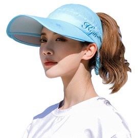 [Andeor] Women's Sun Visor, Advanced Edition, Brim Extendable, UPF 50+, Wide Brim Cap, 99% UV Protection, Sun Protection, Sun Protection Hat, Includes Removable Chin Strap, Adjustable Size, Wide Brim,