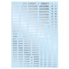 HiQ Parts TR Decal 3 Number Silver 1 Piece Plastic