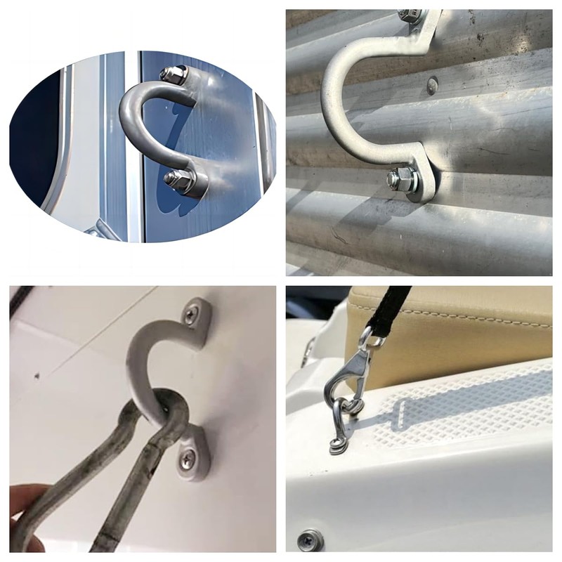 4 Pack Replace Trailer Tie Loop 2" I.D. Aluminum Bolt-On