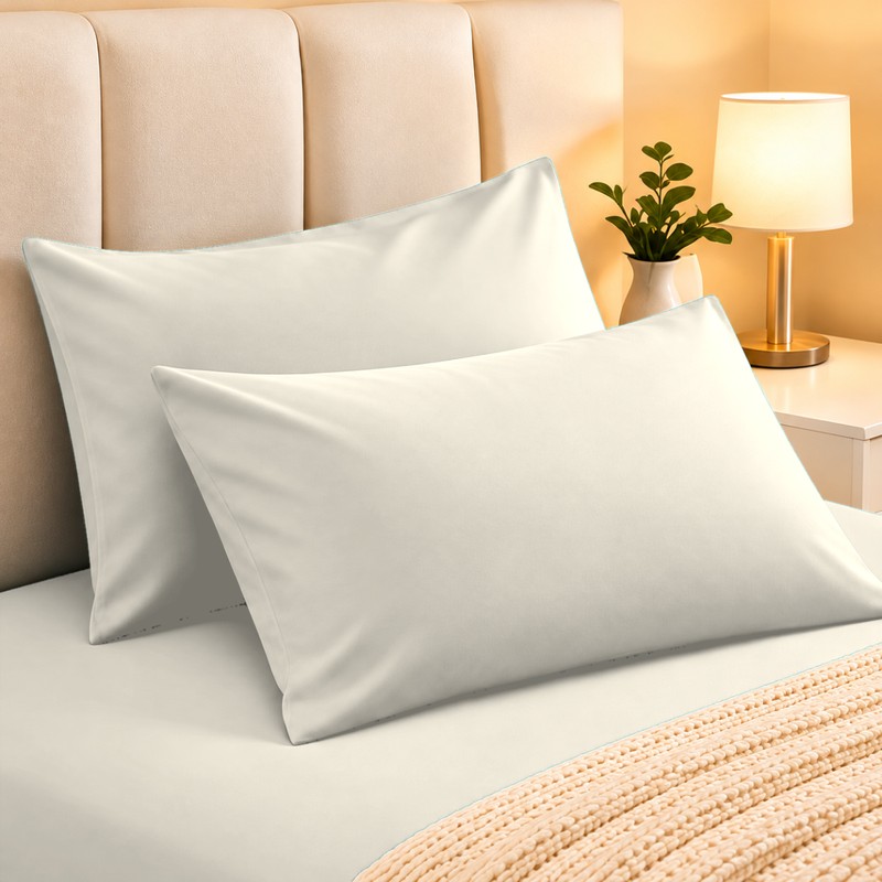 Matte Solid Color Pillowcase for Bedroom – Soft 100% Polyester