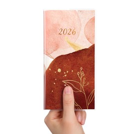 ReliThick 2026 Pocket Calendar for Purse Small Monthly Planner for Women Handy Weekly Pocket Planner Journal Writing Notebook Christmas New Year Gift Sister Friends Women(Boho)
