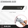HAUTMEC 10PC 25mm Heavy Duty Utility Knife Blades, SK2H Steel