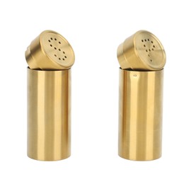 2pcs Salt Pepper Seasoning Bottle Professional 304 Stainless Steel Seasoning Bottle for Kitchen Camping Outdoor Barbecue Gold
