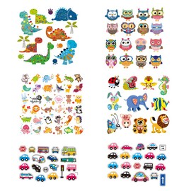 KLYNGTSK 5 Sheets Children's Iron-On Transfers, Thermal Transfer Patches, Stickers, Iron-On Patches, Animals Sew-On Patches, Heat Transfer Patches, Stickers, Cute Ironing Stickers for DIY