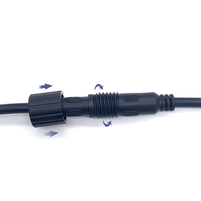tunghey 6Pack Waterproof DC Power Pigtail Connectors Male Female Pair