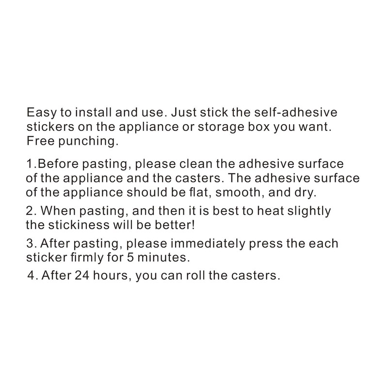 Cofufu Self Adhesive Caster Wheels Set for Trash Can, Storage