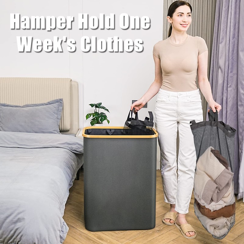 Hampers for Laundry Basket with Lid, 160L Extra Large 3