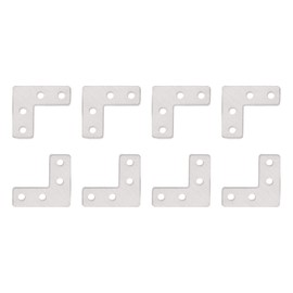 DTGN 40mmx40mm Corner Brace L-Shaped Shelf Brackets Right Angle Brackets for Furniture Repair 304 Stainless Steel Silver Tone