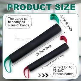 SATINIOR Band Guard Protective Sleeve for Resistance Bands Protective Sleeve Cover Prevents Damage from Sharp Edges Concrete and Sharp Edges (22 x 3.5 Inch)