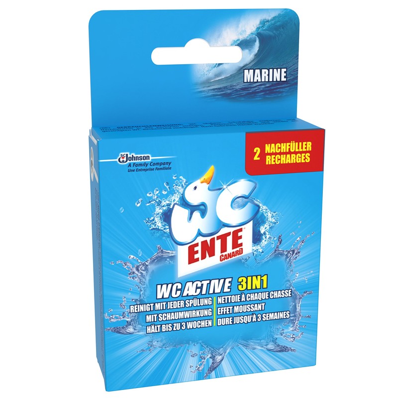 Toilet Duck Active 3in1 Refill Marine Pack of 4 x