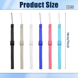 6 PCS Hand Wrist Strap Lanyard, Adjustable Wrist Straps Universal Wristlet Wristband with Slider Lock Phone Strap for Wii Remote Controller, Mobile Phone (Multi-Colour)
