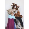 ComfyCamper Reindeer Costume for Girls Boys and Kids, 6-8 Years