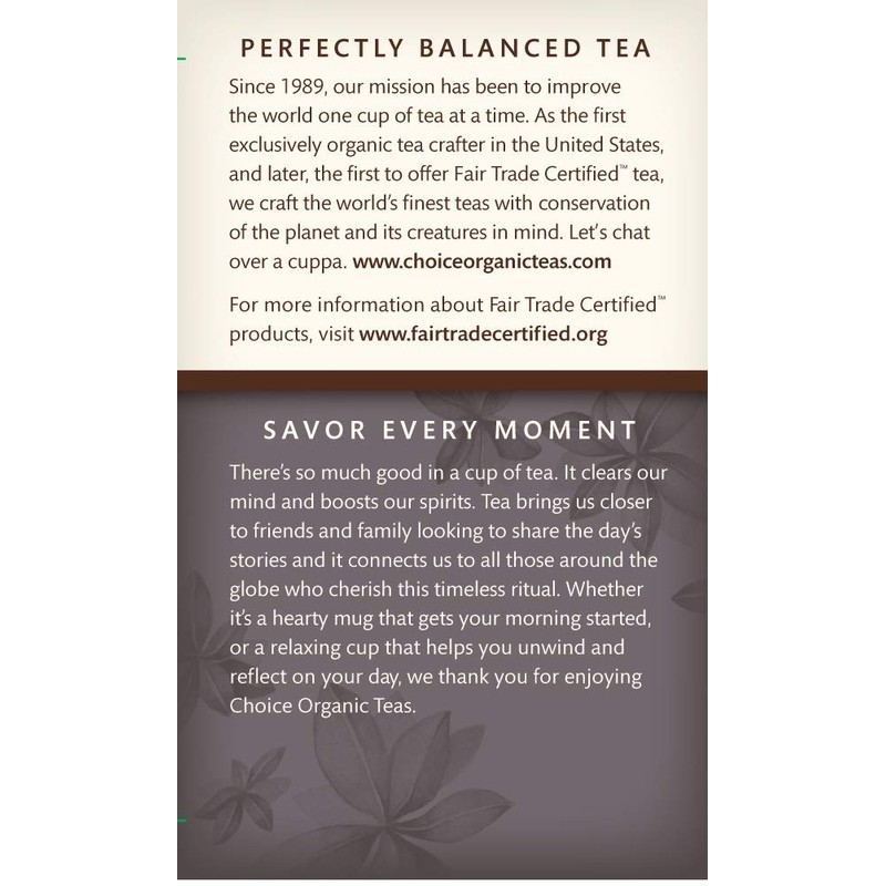 Choice Organics - Organic Decaffeinated Earl Grey Tea (1 Pack)