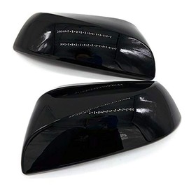 Glossy-Black Series Door Mirror Covers Overlay No Turn Signal Compatible with 2016-2020 Toyota Tacoma