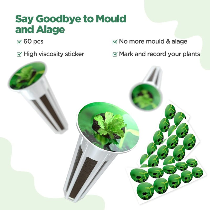 LetPot 172 Pcs Seed Pod Kits, Hydroponics Growing Sponges, Grow