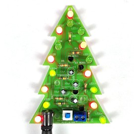 ONEHPDIY 16 Lamp Christmas Tree SMT Soldering Practice Board Kit DIY Electronics Kit Welding Practice Kit for aged 14+ STEM Beginners