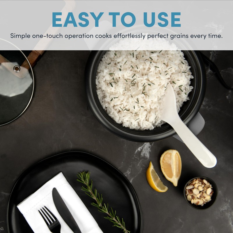 Aroma Housewares 1.5Qt. Rice & Grain Cooker (ARC-363NGB),Black,6-Cup Cooked /