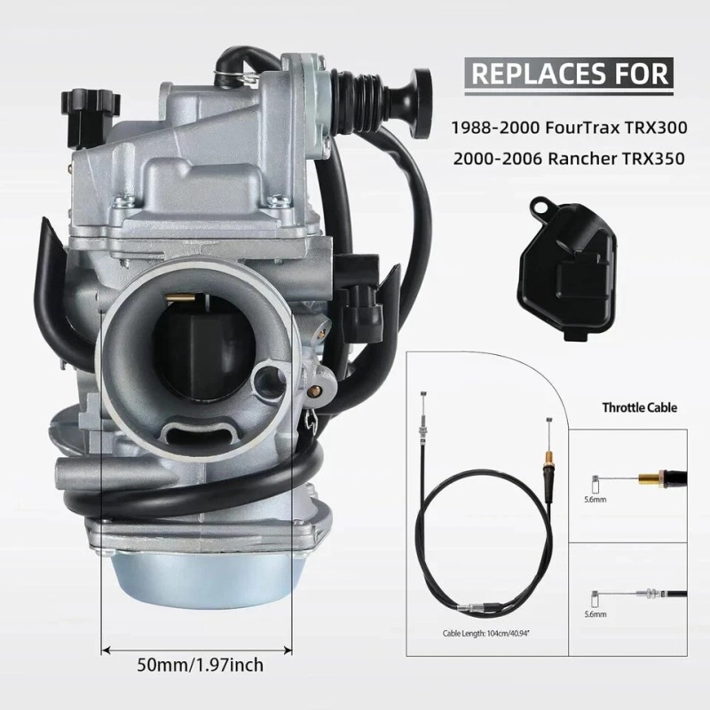 No Brand FourTrax 300 Carburetor for Honda TRX300 TRX350 Carb,Rancher