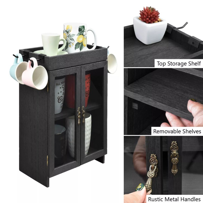 Neuxi Wooden Countertop Storage Cabinet,Adjust