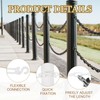 sourcing map Plastic Chain 10 FT/3.1 M, Safety Chain White