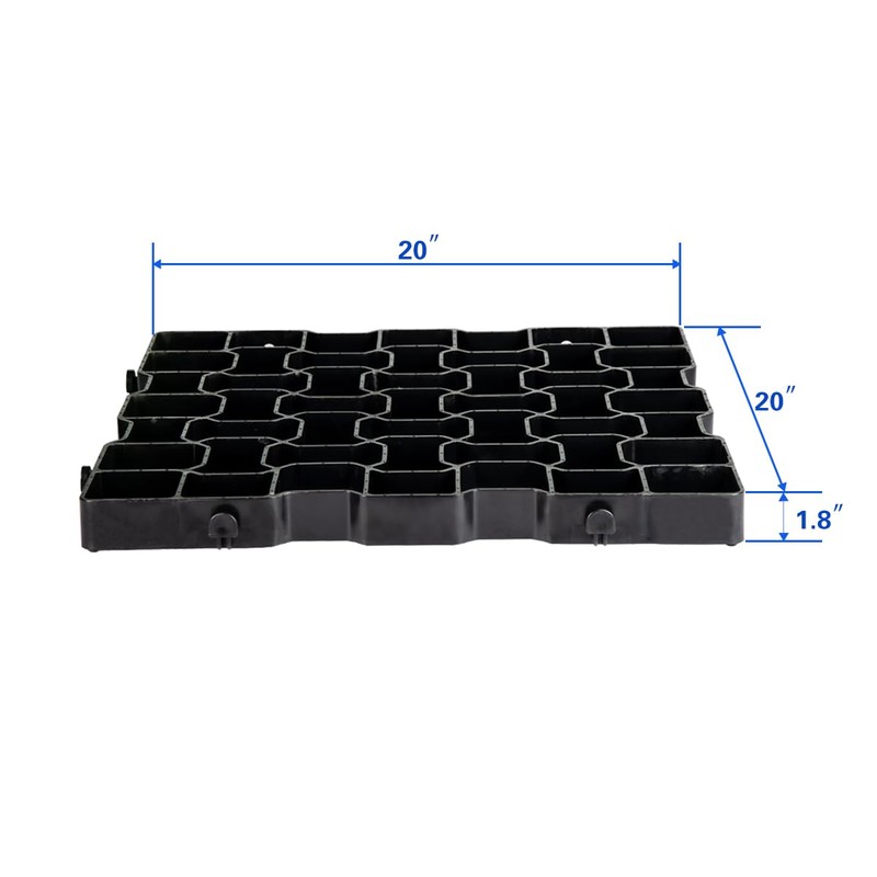 11 sq ft/4pcs Pack Permeable Pavers Grass Grid for Driveway,