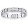 Brazalete italiano con diseño de estrellas de Acero Inoxidable 316L