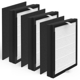 3 Packs IAF-H-100A Replacement Filter A Compatible with 3M Filtrete FAP-C01-A Idylis AC-2119, IAP-10-100, IAP-10-150, IAPC-40-140 Air Purifi-ers Part# 1150096 3 Premium Filters + 3 Carbon filters