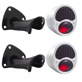 GCC 28-31 Ford Model A Stainless Steel Two RH Side Tail Light Lamps Black Brackets