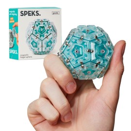 Speks Geode Magnetic Fidget Toy - Sensory Desk Toy for Adults & Teens 14+, Stress Relief Gift, Easter Basket Stuffer, Sphere, Aqua