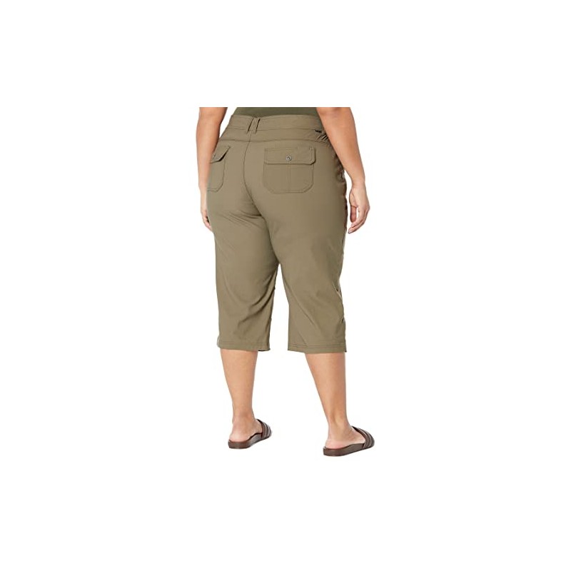 prAna Plus Size Hall Capris II, Slate Green, 24 More,