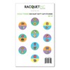 Cheat Meal Tennis Racquet Butt Cap Stickers, 10-Pack, Multi-Color, Scratch