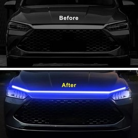 CAR SilverHolder Car Hood Light Strip White 70 Inches Exterior Car LED Strip Light