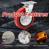 Nefish 8 Inch Heavy Duty Casters Wheels, Industrial Grade Polyurethane