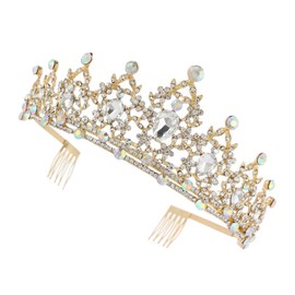 Baluue Stylish Bride Crown Headwear Elegant Wedding Headdress Accents for Women Hair Accessory for Weddings Parties and Special Occasions
