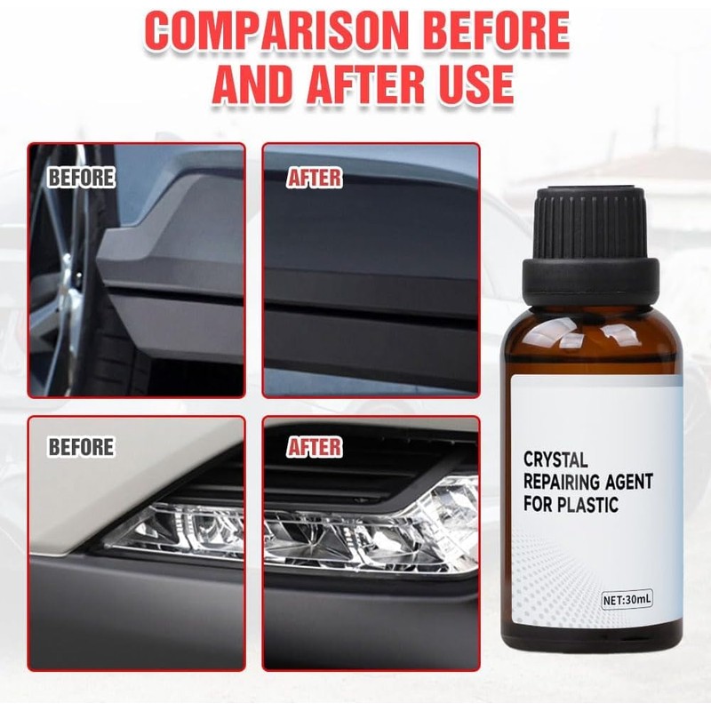 2Pcs Crystal Coating for Car Plastic Parts, Upgrade Refurbish Agent