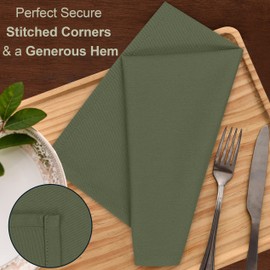 Ruvanti - Juego de servilletas de tela de 12 unidades, 18 x 18 pulgadas, lavable, suave, duradero, absorbente, mezcla de algodón. Servilletas de mesa para hotel, almuerzo, restaurante, bodas, fiestas