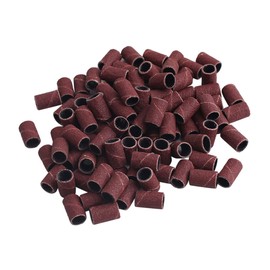 Ipetboom 200pcs Grits Electric File Nail 180 Grit Sanding Bands Nail Sanding Ring Bands Gel Nail Kits Nail Polisher Nail Drill Mandrel Bit for Nails Equipment Grinding Head