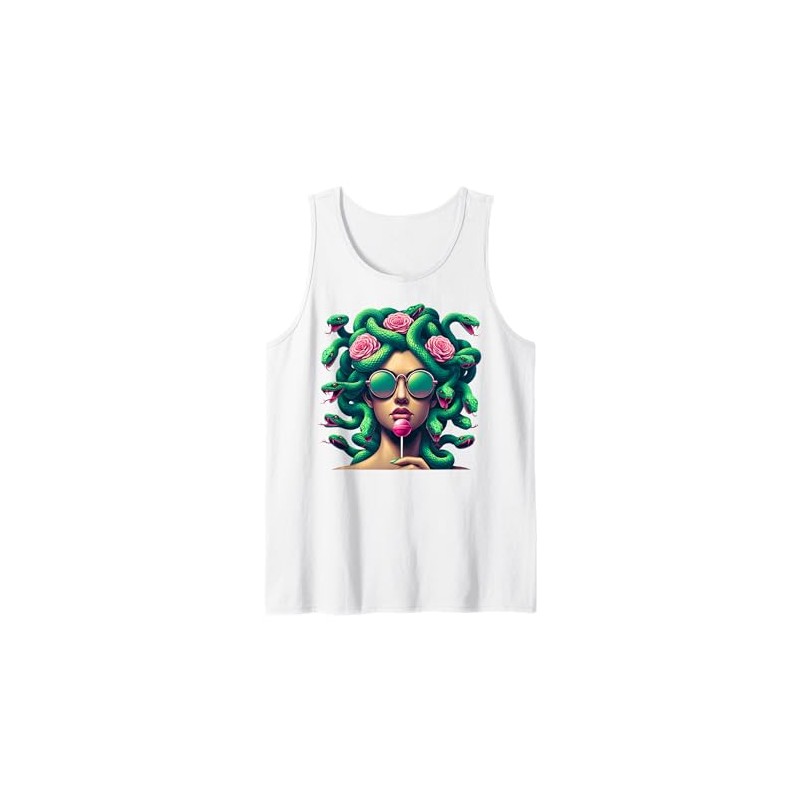 Medusa Hippie Psychedelic Snakes Greek Mythology Tank Top