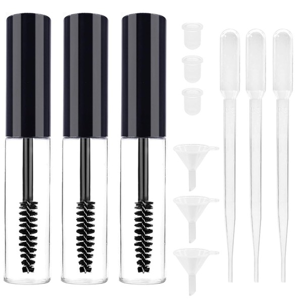 WADY 3 pcs Empty Eyelash Mascara and Eyeliner Tube, 10ml
