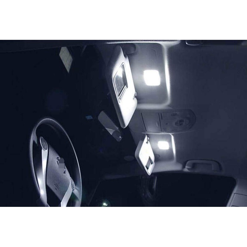 iJDMTOY 4pc White 6-SMD 29mm 6614 LED Replacement Bulbs For