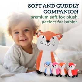 Stuffed Fox Baby - Cute Fox Plush - Huggable Mommy Fox and 4 Adorable Baby Foxes - Multicolored Fox Stuffed Animal for Baby - Perfect as Pillow and Play Companion-Adorable Baby Foxy Family