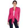 Fuchsia Womens Cardigan Sweater Open Front, Fuchsia, X-Large
